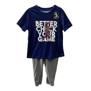 NWT BETTER CHECK YOUR GAME Boy Size 4 Basketball 3 Piece Pro Player Outfit Set